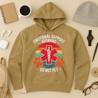 Emotional Support Husband Do Not Pet Hoodie thumb 3