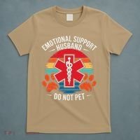 Emotional Support Husband Do Not Pet T-Shirt thumb 5