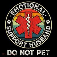 Emotional Support Husband Do Not Pet Funny Bucket Hat thumb 4