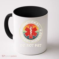 Emotional Support Husband Do Not Pet Funny Coffee Mug thumb 0
