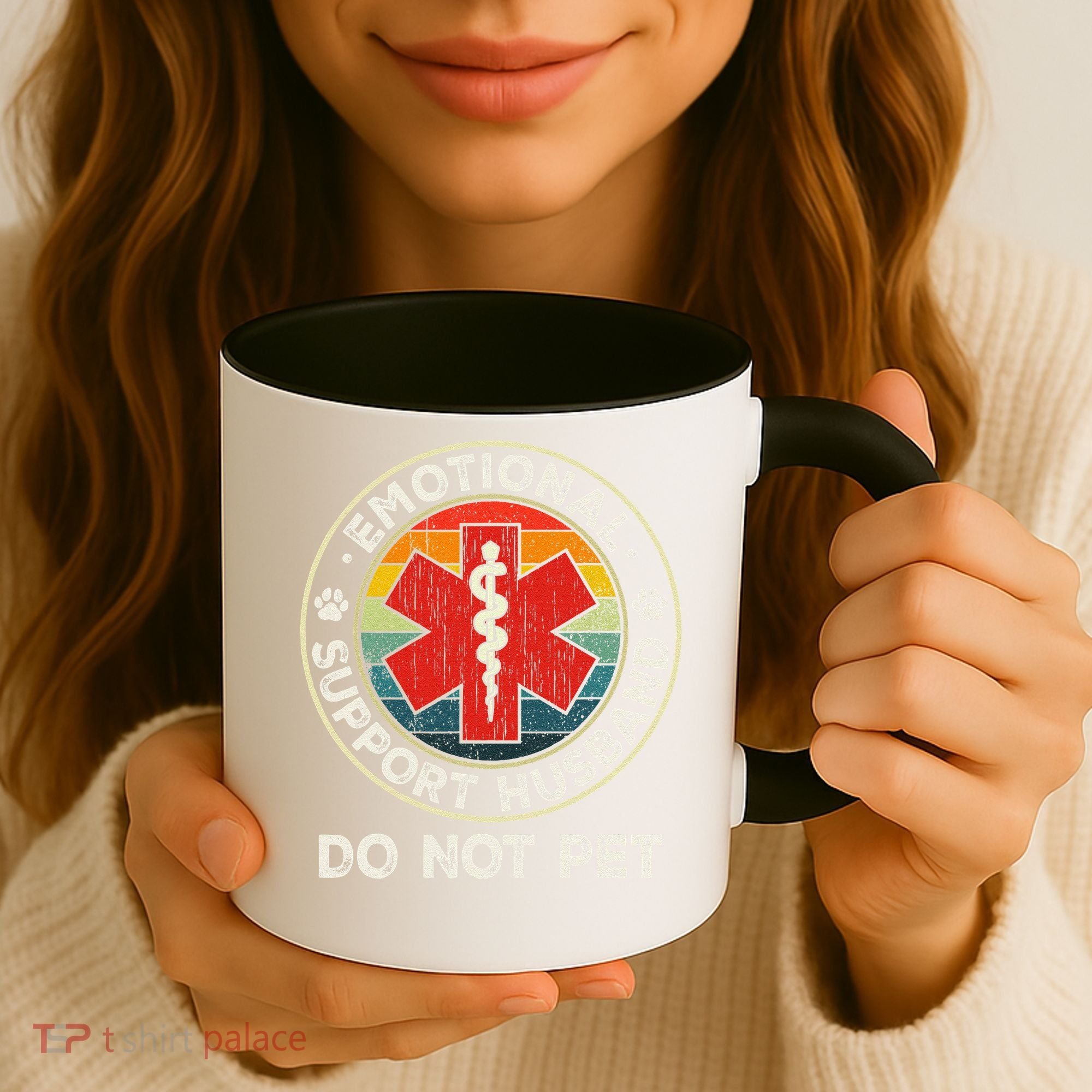 Emotional Support Husband Do Not Pet Funny Coffee Mug
