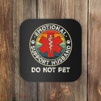 Emotional Support Husband Do Not Pet Funny Coaster thumb 0