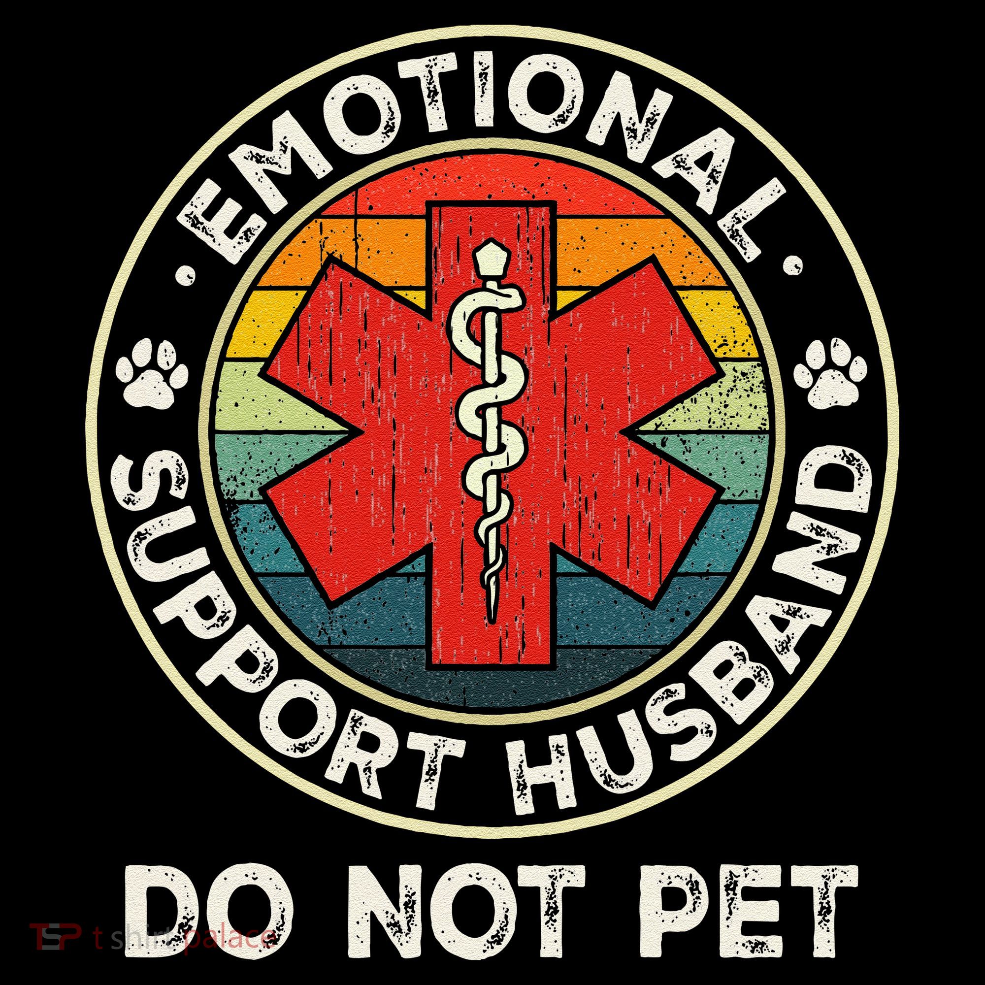 Emotional Support Husband Do Not Pet Funny Pajama Set