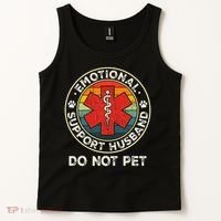 Emotional Support Husband Do Not Pet Funny Tank Top thumb 2
