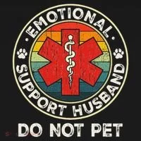 Emotional Support Husband Do Not Pet Funny Tank Top thumb 6