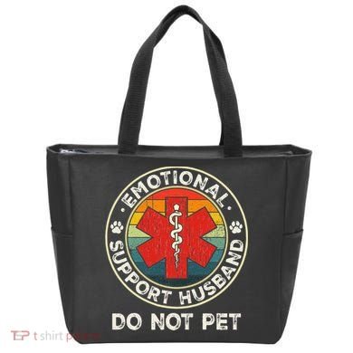 Emotional Support Husband Do Not Pet Funny Tote Bag