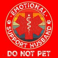 Emotional Support Husband Do Not Pet Funny Santa Hat thumb 1