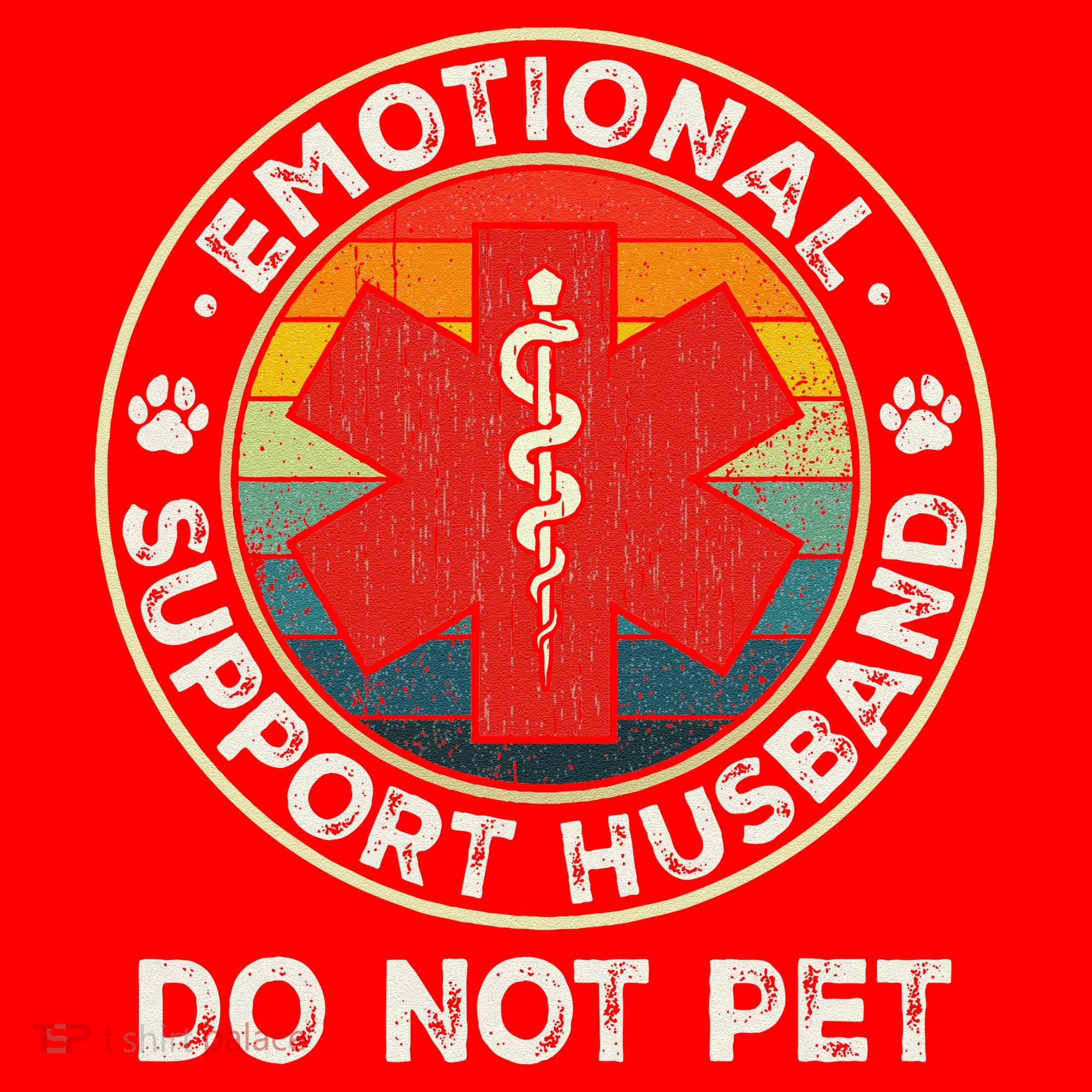 Emotional Support Husband Do Not Pet Funny Santa Hat