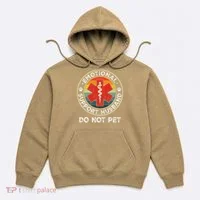 Emotional Support Husband Do Not Pet Funny Hoodie thumb 0