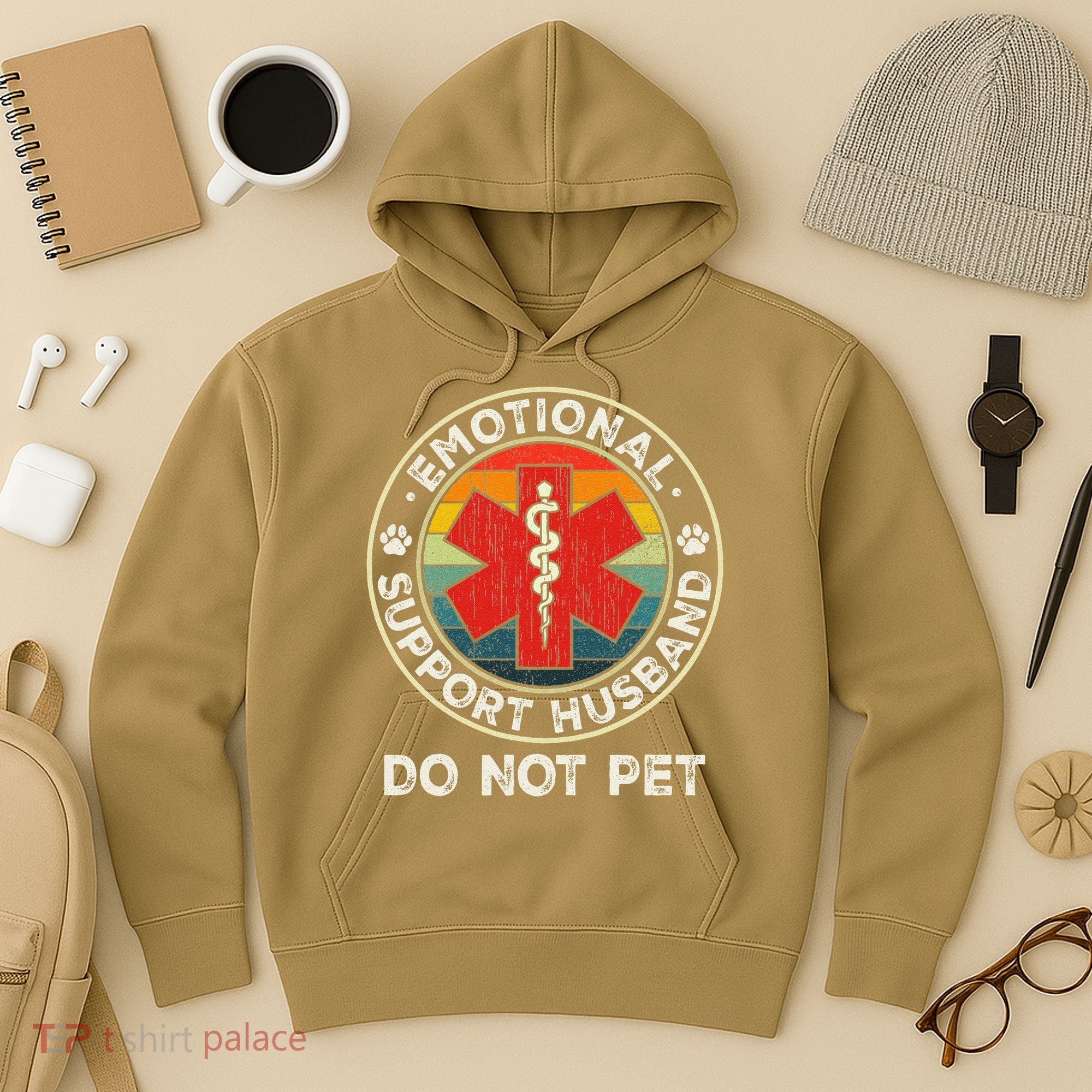 Emotional Support Husband Do Not Pet Funny Hoodie