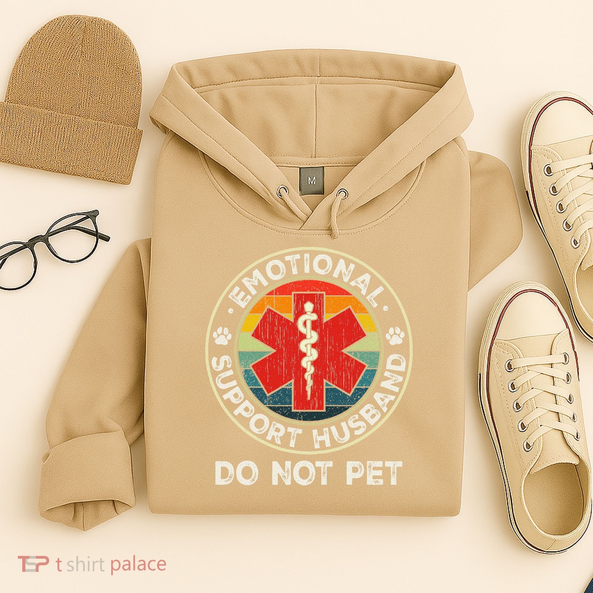 Emotional Support Husband Do Not Pet Funny Hoodie
