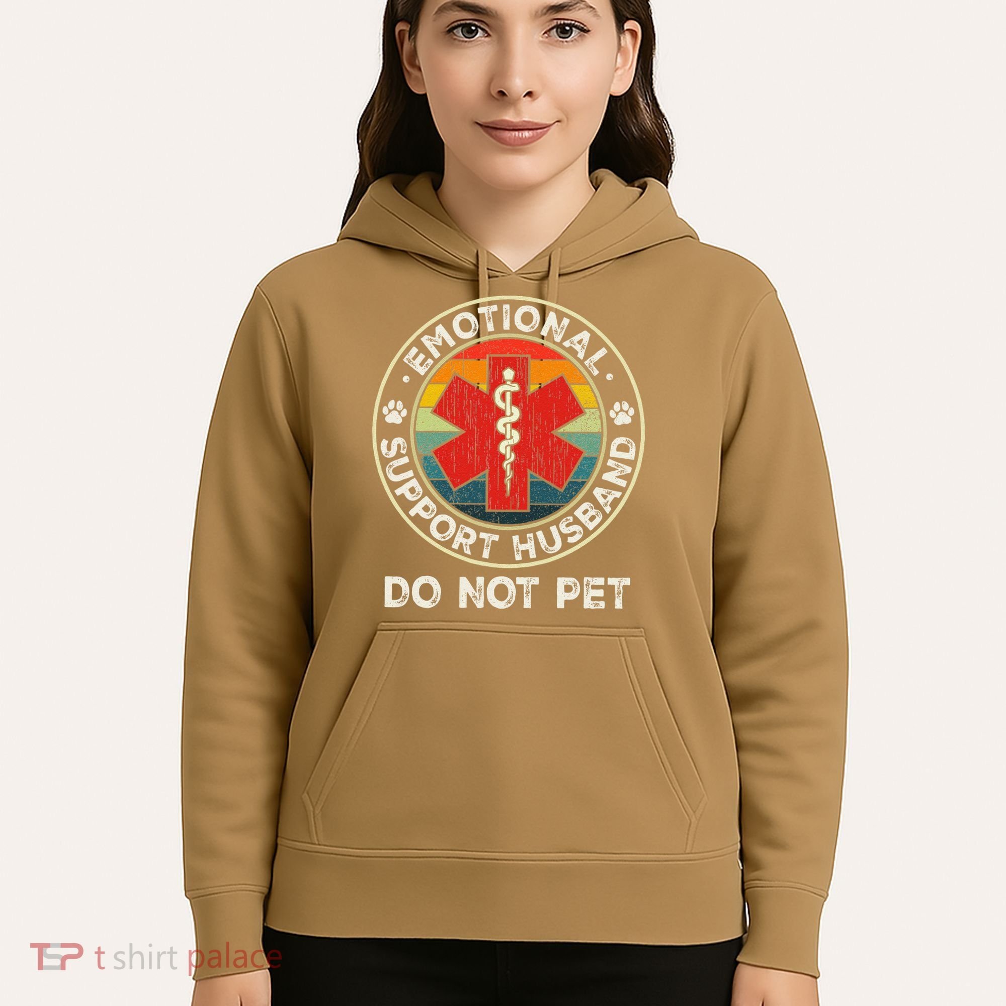 Emotional Support Husband Do Not Pet Funny Hoodie