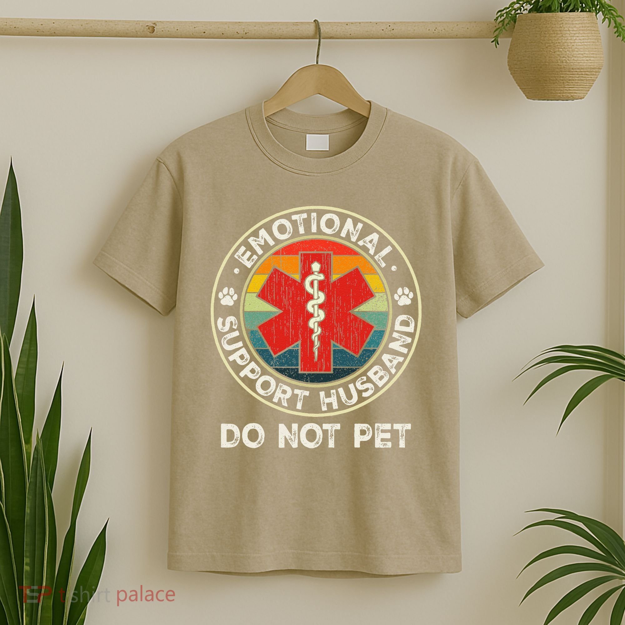Emotional Support Husband Do Not Pet Funny T-Shirt