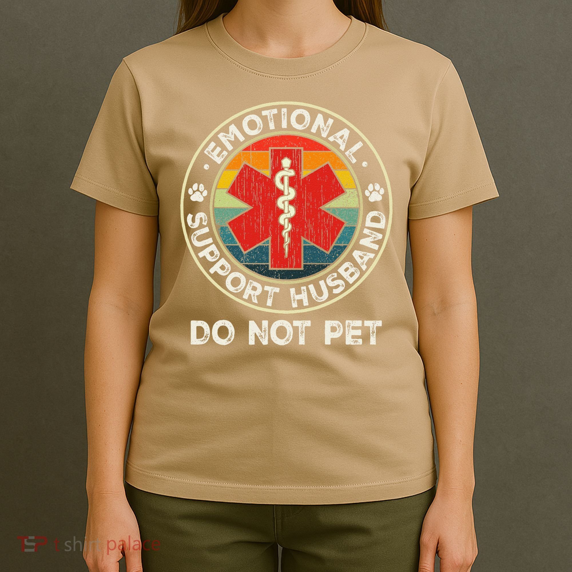 Emotional Support Husband Do Not Pet Funny T-Shirt