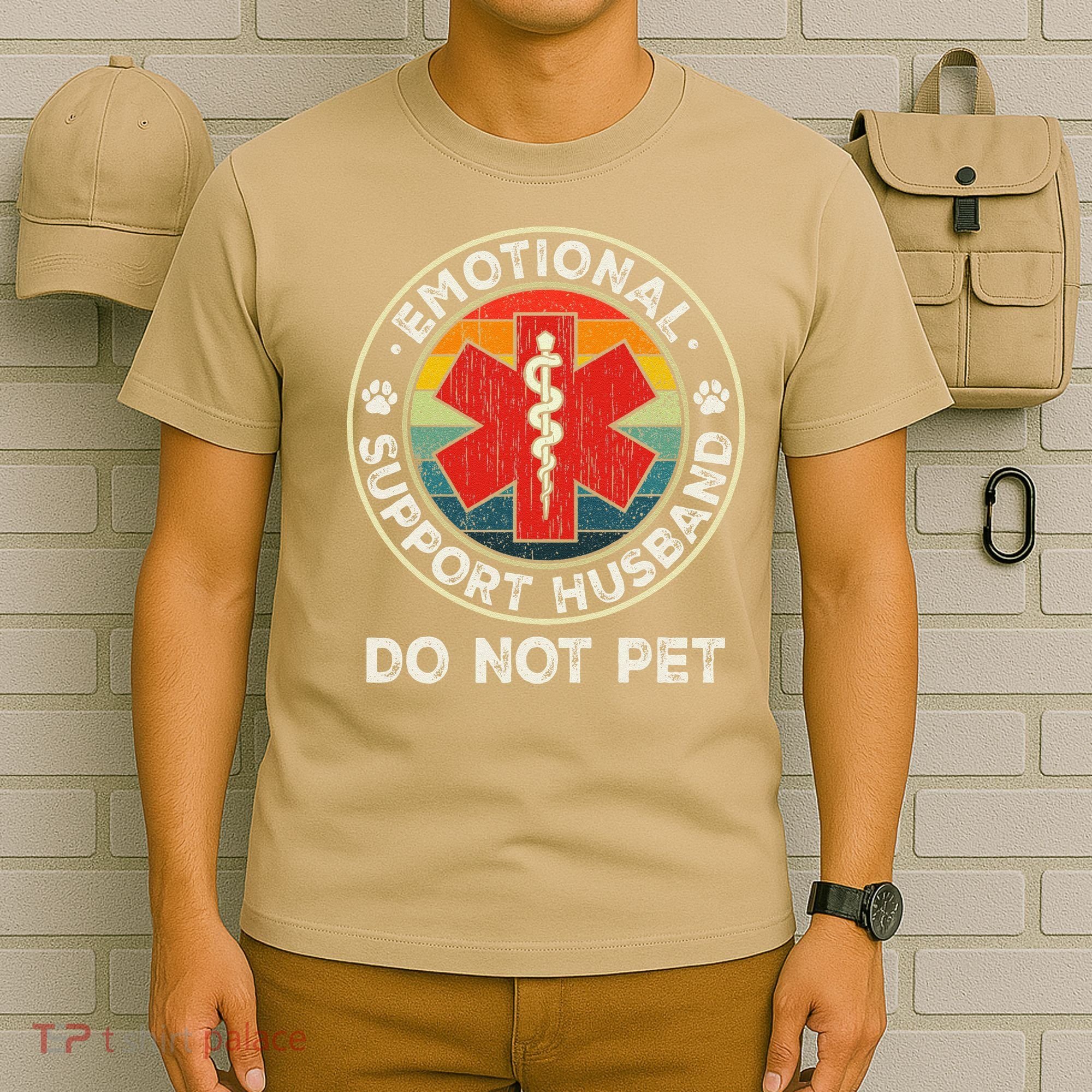 Emotional Support Husband Do Not Pet Funny T-Shirt