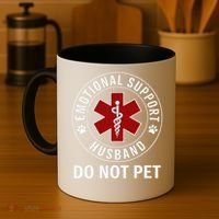 Emotional Support Husband Do Not Pet Coffee Mug thumb 4