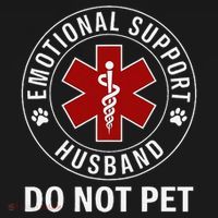 Emotional Support Husband Do Not Pet Pajama Set thumb 2