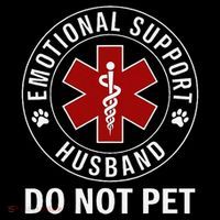 Emotional Support Husband Do Not Pet Ornament thumb 1