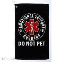 Emotional Support Husband Do Not Pet Golf Towel thumb 0