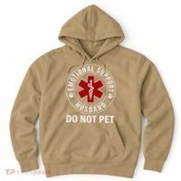Emotional Support Husband Do Not Pet Hoodie thumb 0