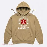 Emotional Support Husband Do Not Pet Hoodie thumb 0