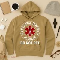 Emotional Support Husband Do Not Pet Hoodie thumb 3