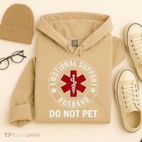 Emotional Support Husband Do Not Pet Hoodie thumb 4