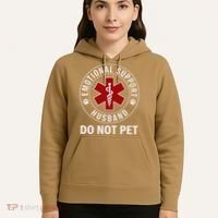 Emotional Support Husband Do Not Pet Hoodie thumb 5