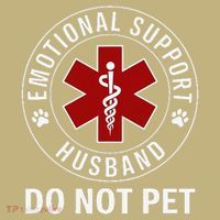 Emotional Support Husband Do Not Pet Long Sleeve Shirt thumb 2