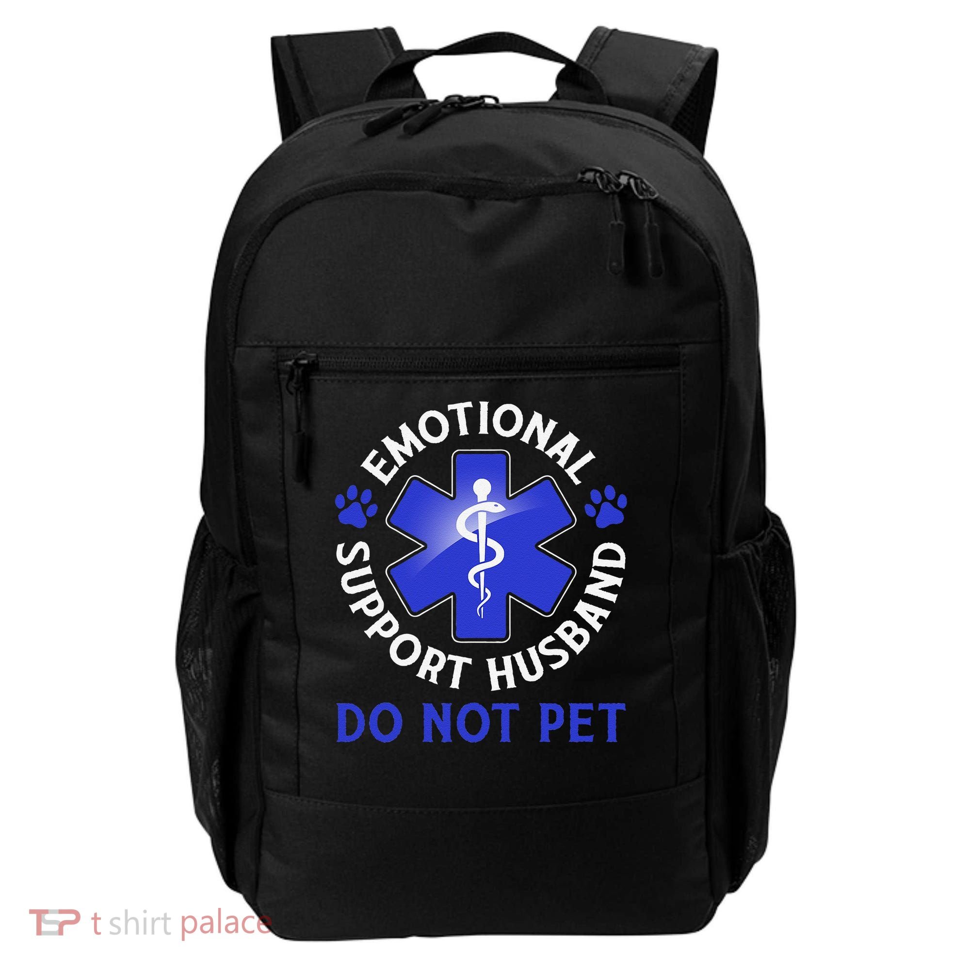 Emotional Support Husband Do Not Pet Marriage Humor Funny Backpack