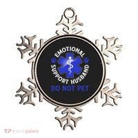 Emotional Support Husband Do Not Pet Marriage Humor Funny Ornament thumb 0