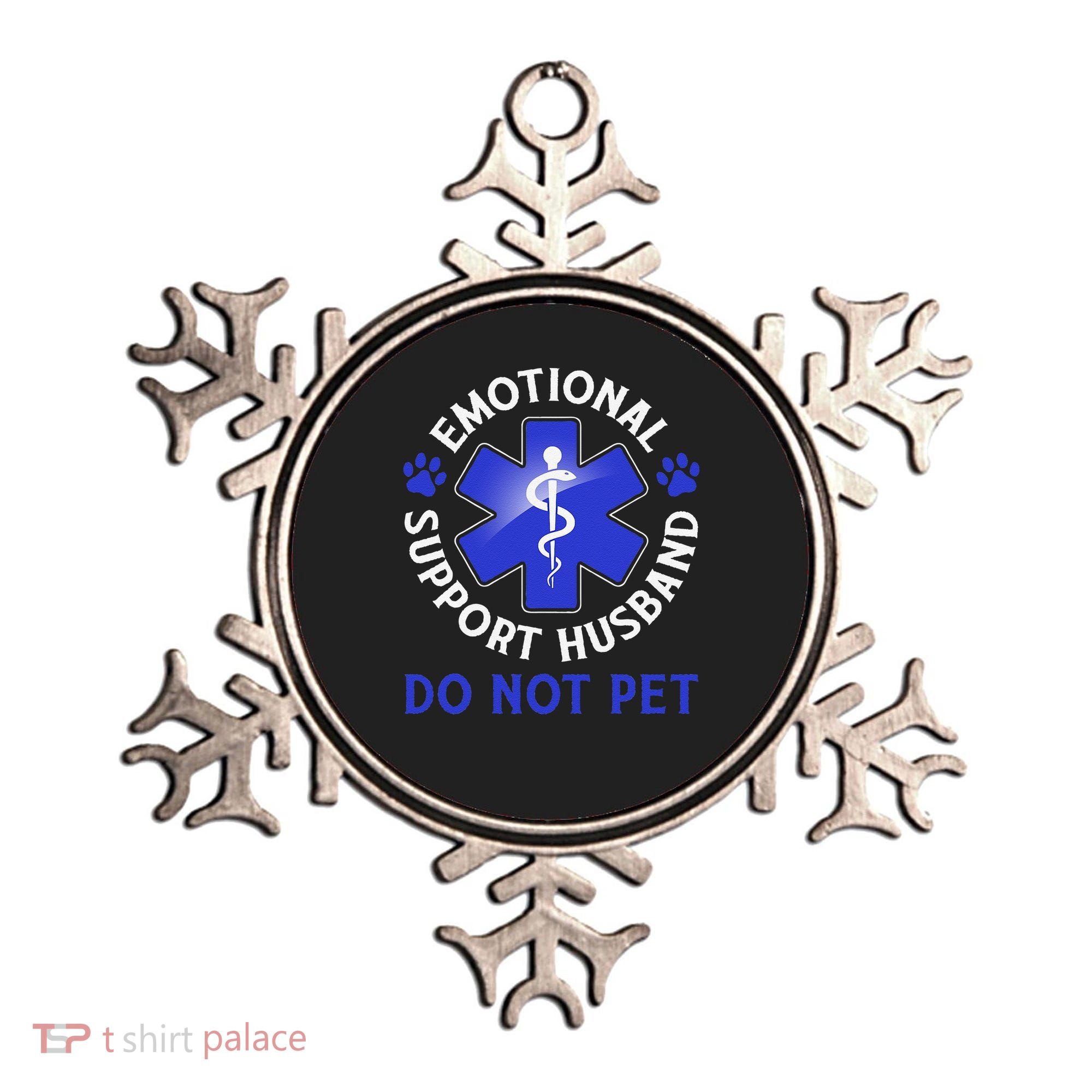 Emotional Support Husband Do Not Pet Marriage Humor Funny Ornament