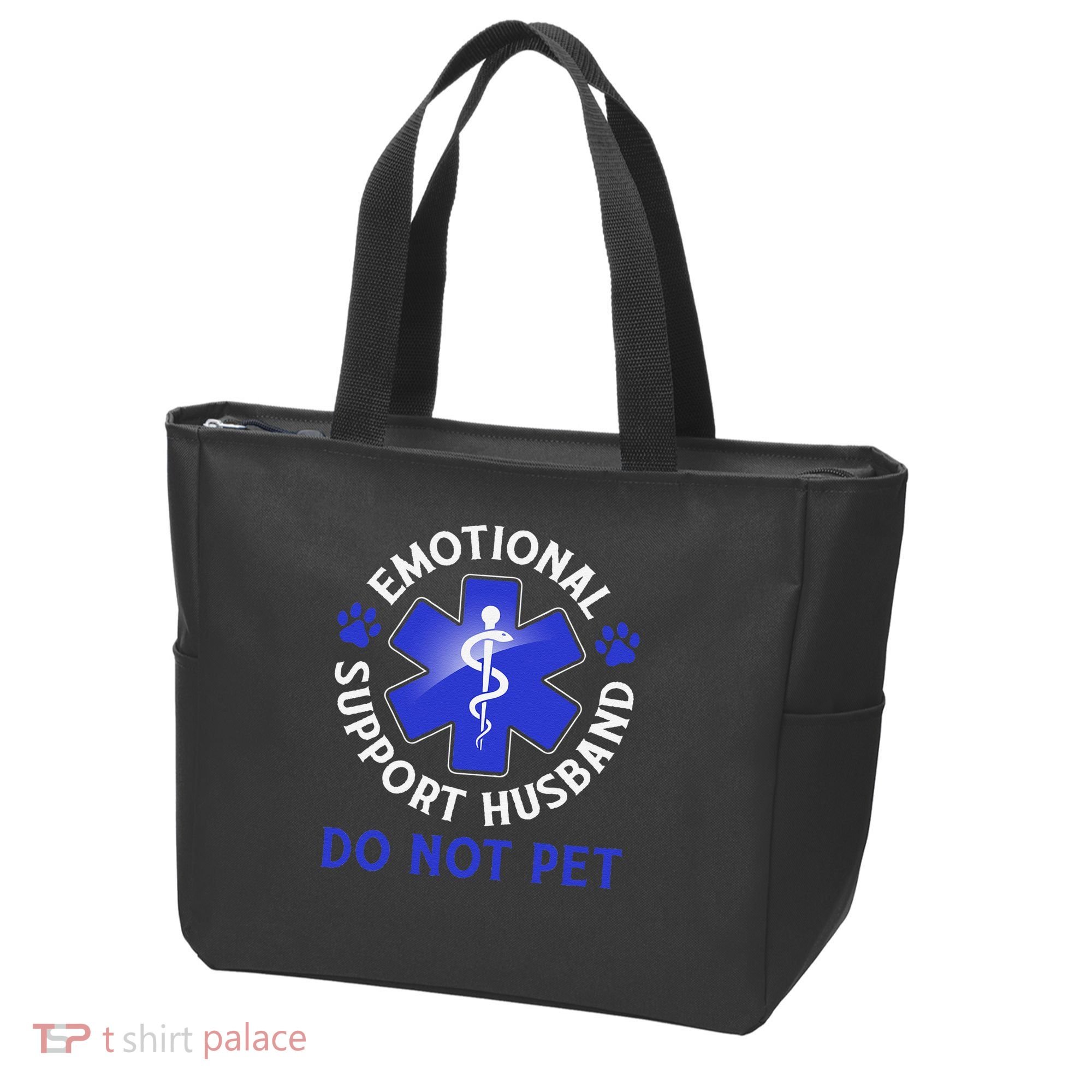 Emotional Support Husband Do Not Pet Marriage Humor Funny Tote Bag