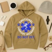 Emotional Support Husband Do Not Pet Marriage Humor Funny Hoodie thumb 3