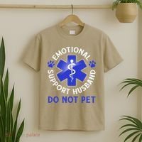 Emotional Support Husband Do Not Pet Marriage Humor Funny T-Shirt thumb 2