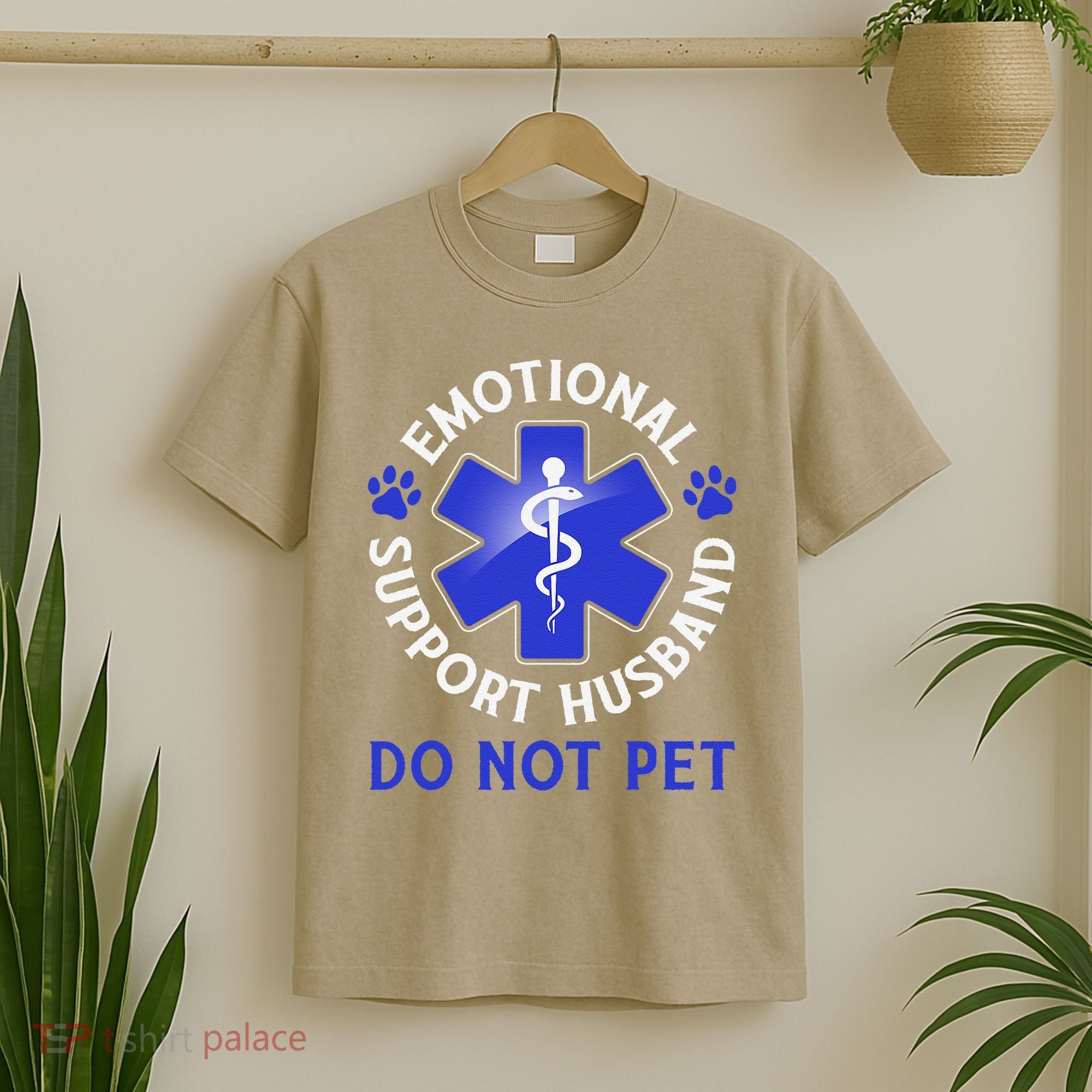 Emotional Support Husband Do Not Pet Marriage Humor Funny T-Shirt