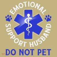 Emotional Support Husband Do Not Pet Marriage Humor Funny Mousepad thumb 1