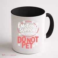 Emotional Support Husband Do Not Pet Coffee Mug thumb 1