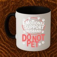 Emotional Support Husband Do Not Pet Coffee Mug thumb 2