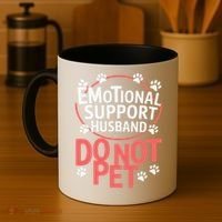 Emotional Support Husband Do Not Pet Coffee Mug thumb 4