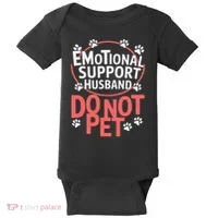 Emotional Support Husband Do Not Pet Baby Bodysuit thumb 0