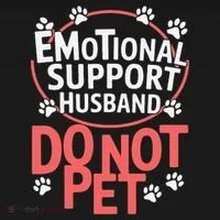 Emotional Support Husband Do Not Pet Baby Bodysuit thumb 2