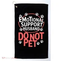 Emotional Support Husband Do Not Pet Golf Towel thumb 0