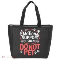 Emotional Support Husband Do Not Pet Tote Bag thumb 0