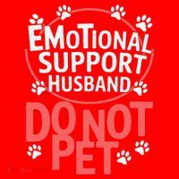 Emotional Support Husband Do Not Pet Santa Hat thumb 1