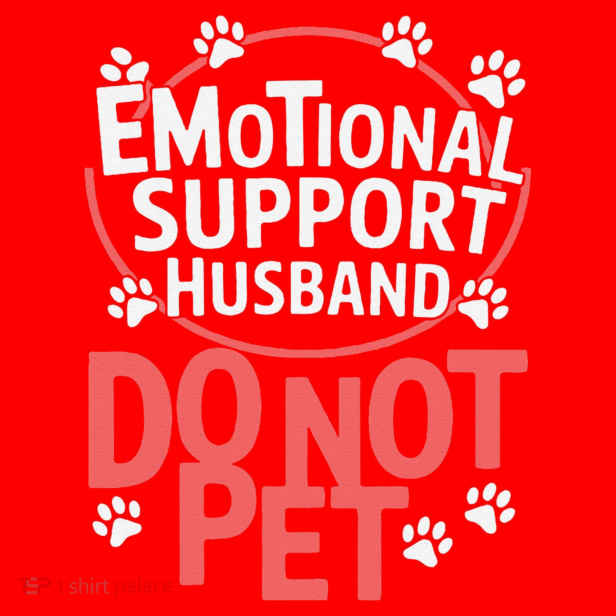 Emotional Support Husband Do Not Pet Santa Hat