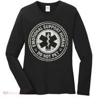Emotional Support Human Women's Long Sleeve Shirt thumb 0