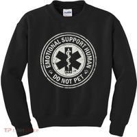 Emotional Support Human Kids Sweatshirt thumb 0