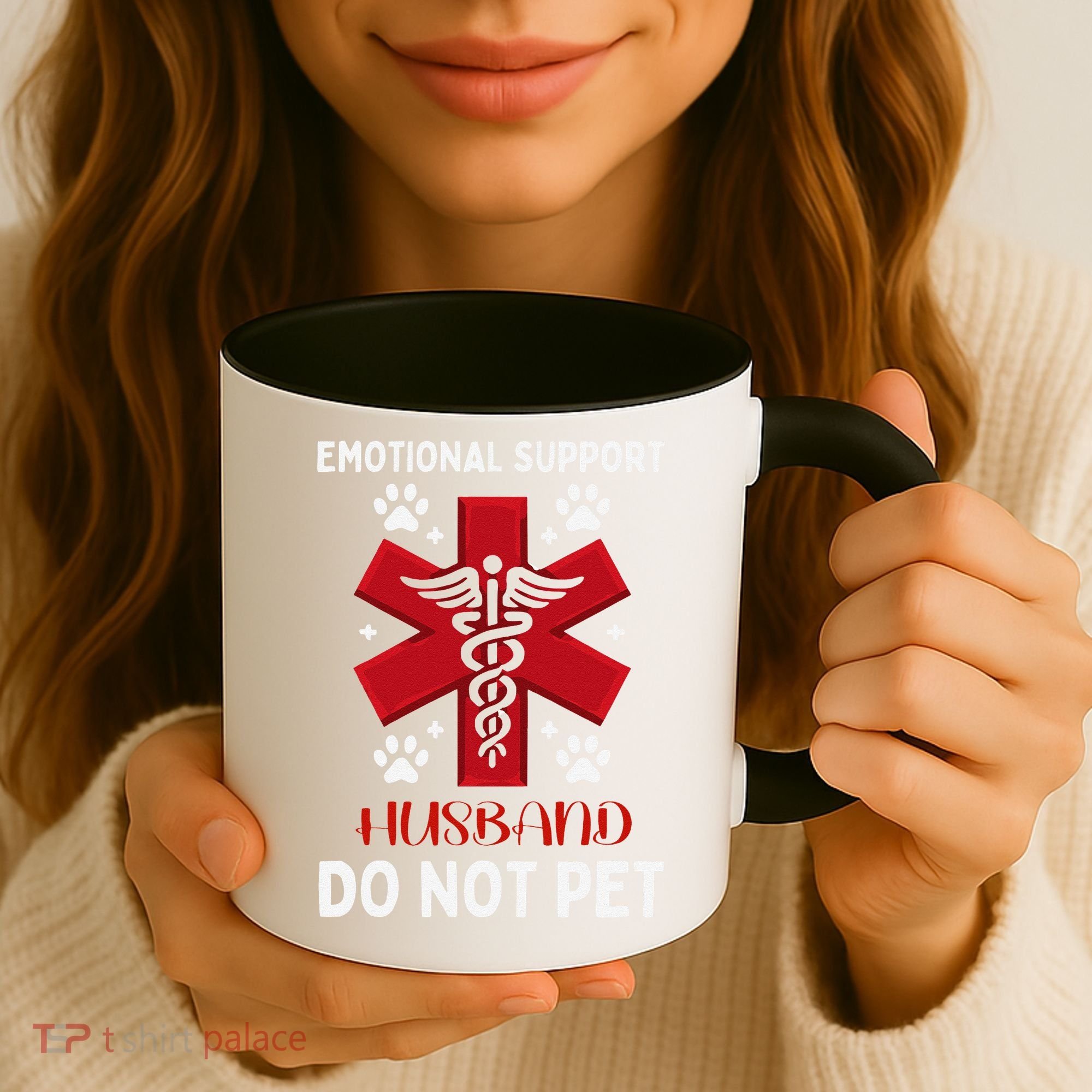 Emotional Support Husband Do Not Pet Coffee Mug