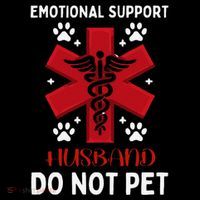 Emotional Support Husband Do Not Pet Coaster thumb 2